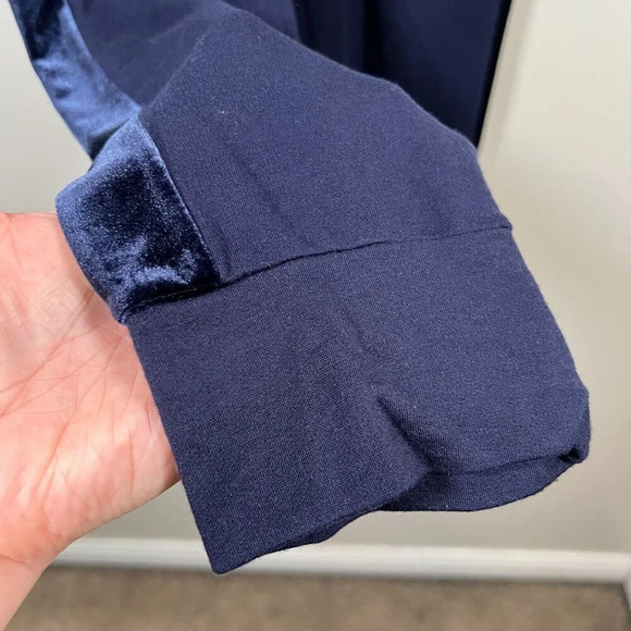 Eileen Fisher Jogger Track Pants Size Small Petite Blue Velvet Stripe Comfy - Picture 9 of 11